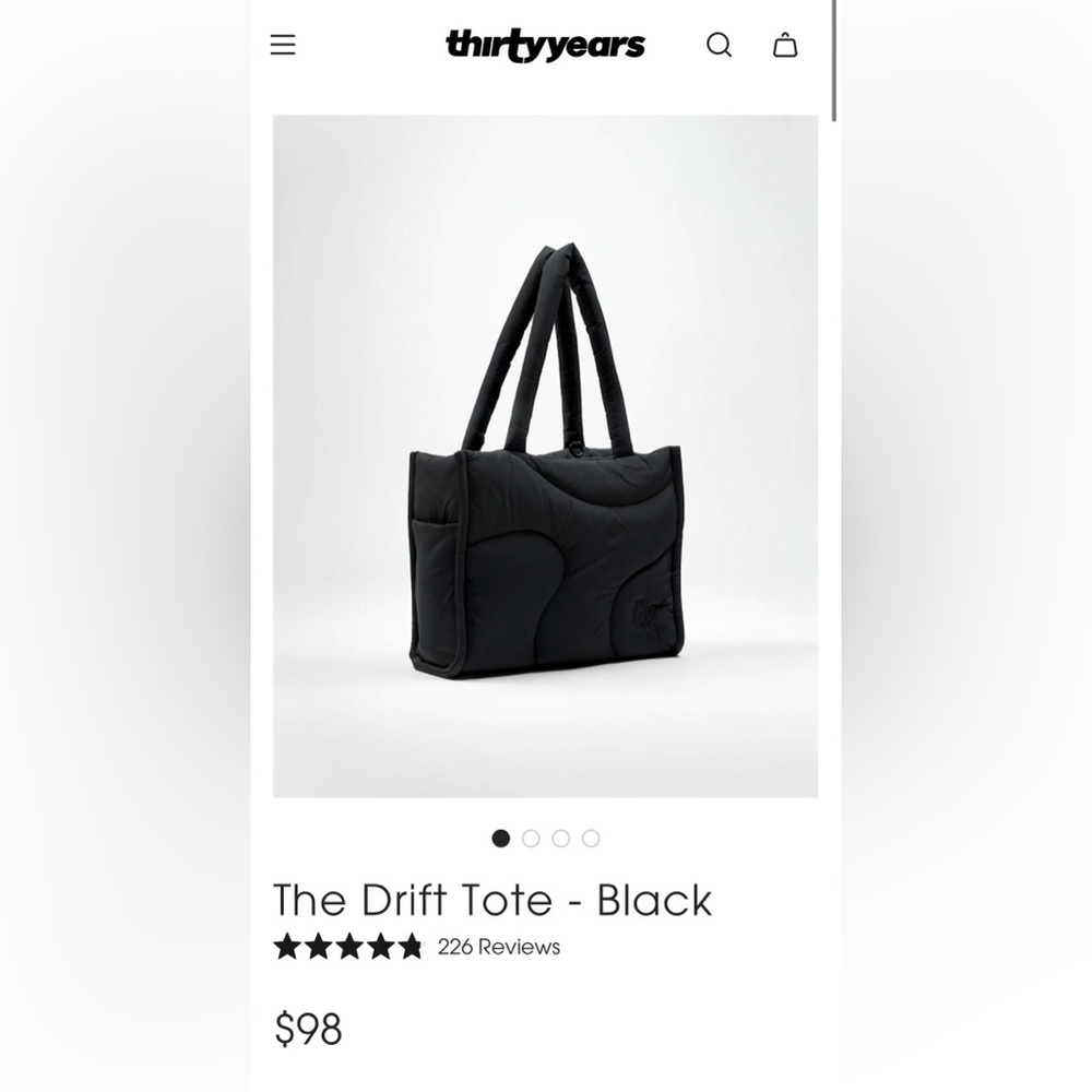 Thirty Years Drift tote - black